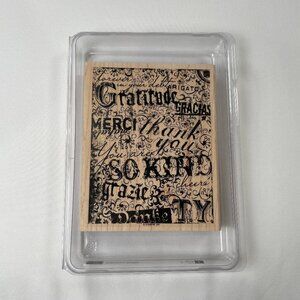 Stampin' Up! Gratuitous Graffiti Large Wood-Mounted Rubber Stamp USA Made